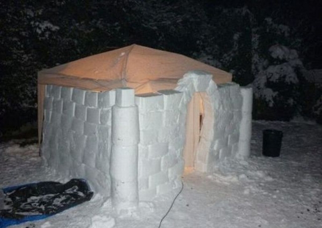 Как построить дом самому из снега
